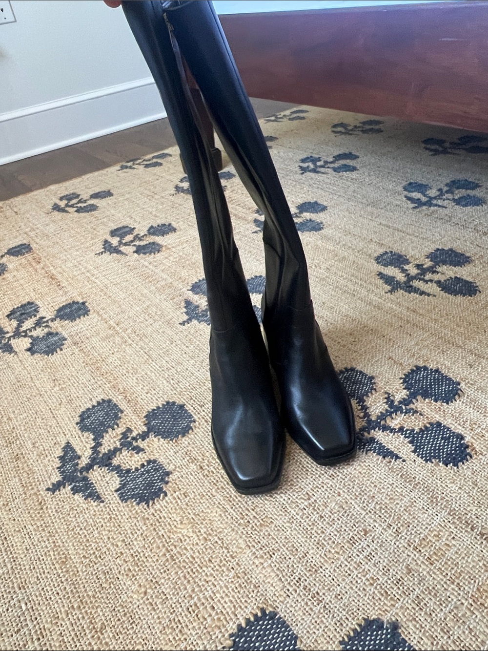 Vince Camuto Black Over-the-Knee Square-Toe Boots